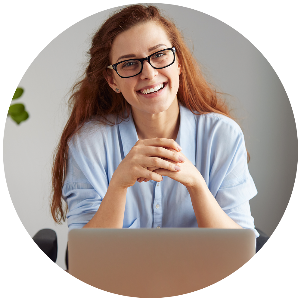 Woman smiling