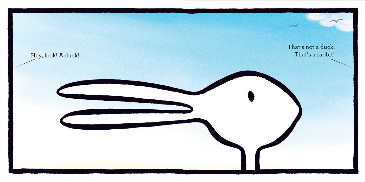 image of an illustration that could be either a rabbit or a duck