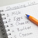 image of shopping list